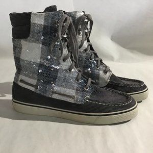 Sperry Top Sider Hi Top Grey 7M